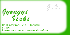 gyongyi viski business card